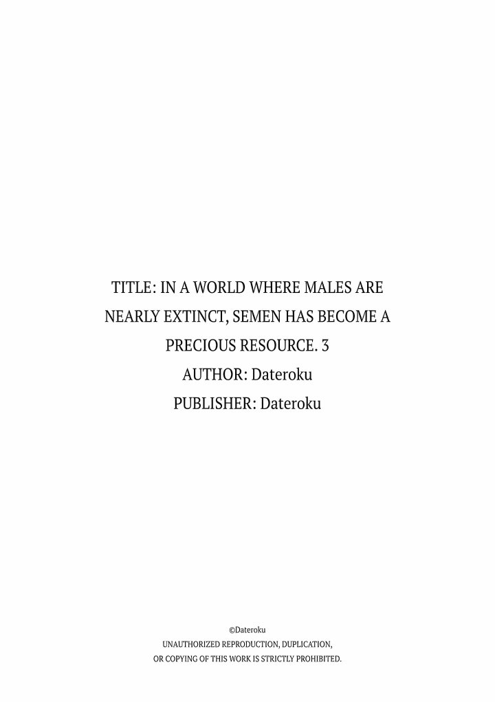 In a World Where Males Are Nearly Extinct, Semen Has Become a Precious Resource Chapter 29 - Page 154